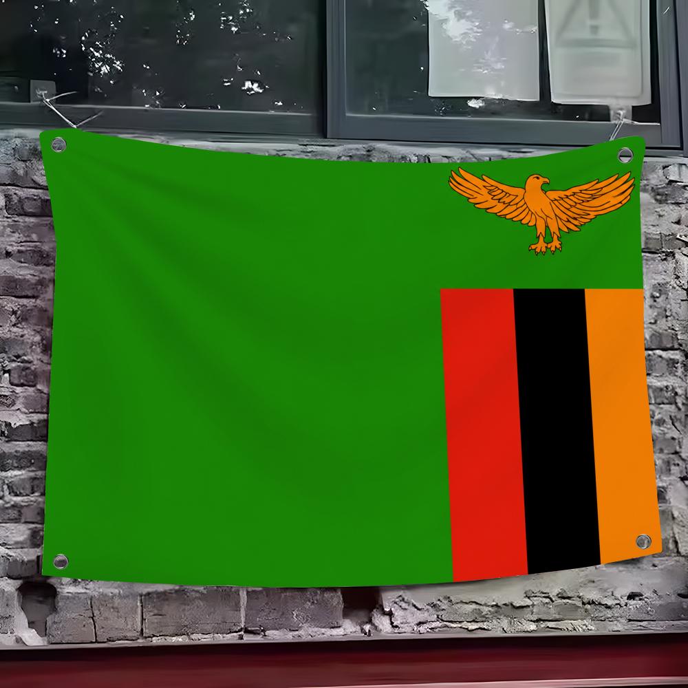 ザンビア国旗カスタム壁掛け背景アートバナー寝室ホームリビング - Home Decor Zambia のレビューと価格