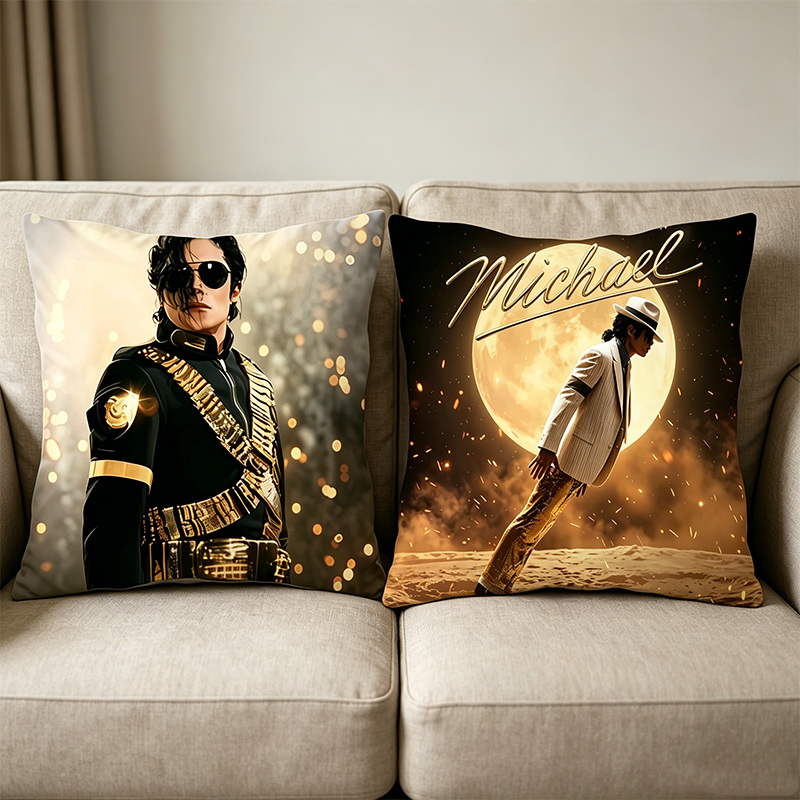 マイケル・ジャクソン枕カバー歌手 MJ 装飾 45 × 45 - Decorative Throw Pillow のレビューと価格
