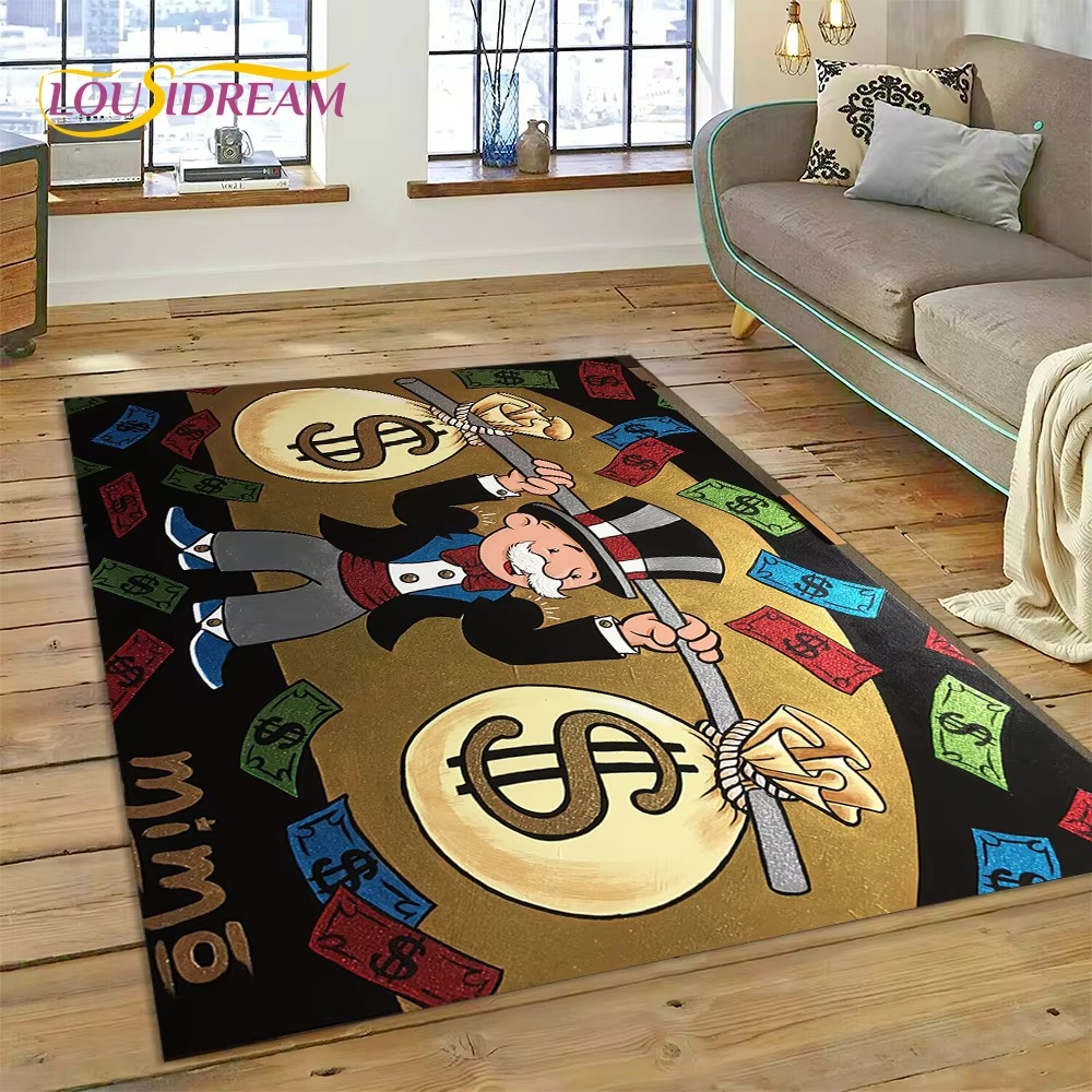 ゲームダラーモノポリーカートゥーンマネーラグカーペット、リビ - Home Decor Online Game のレビューと価格