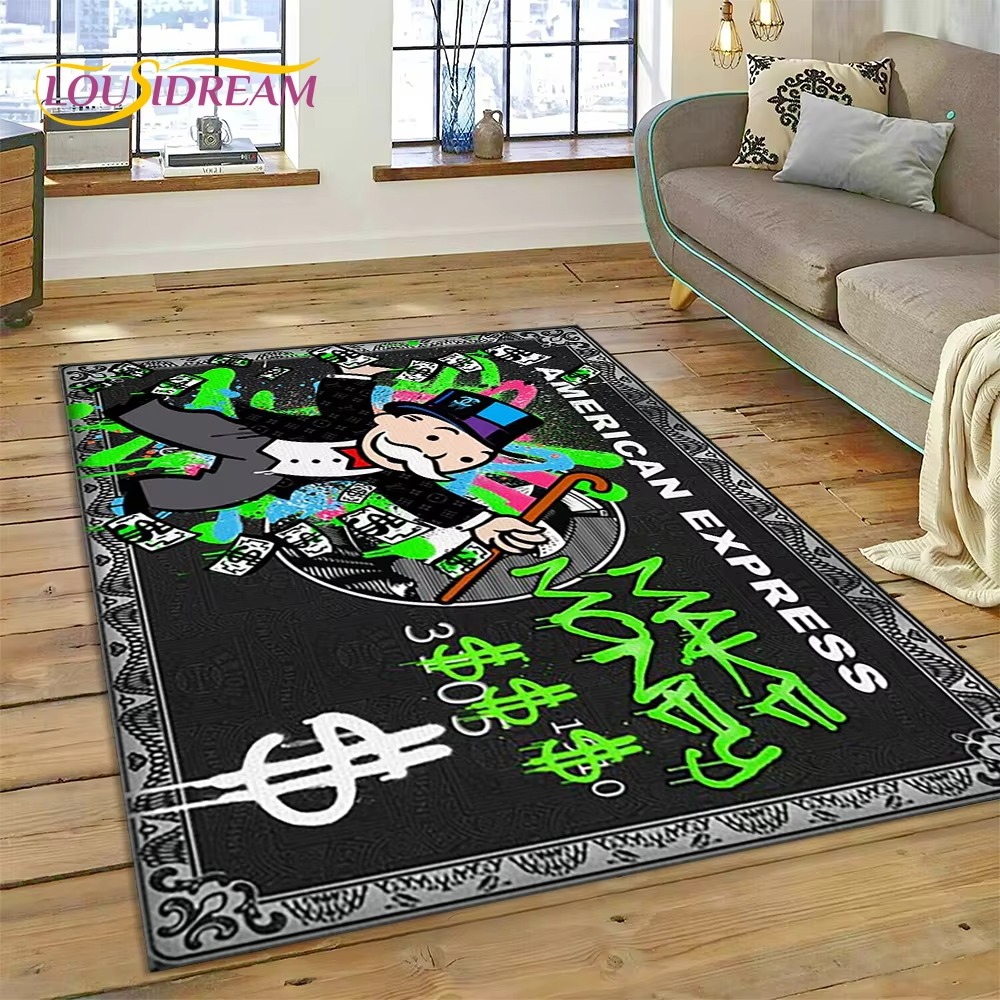 ゲームダラーモノポリーカートゥーンマネーラグカーペット、リビ - Home Decor Online Game のレビューと価格