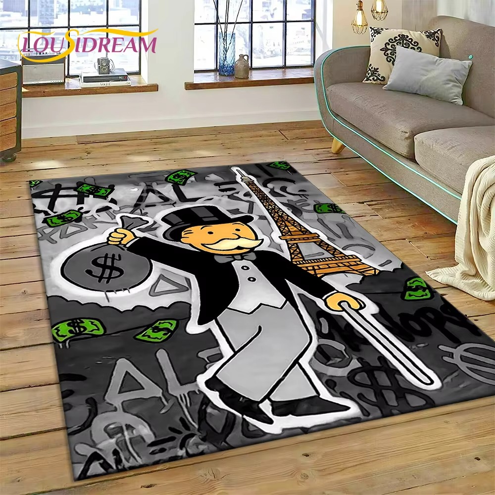 ゲームダラーモノポリーカートゥーンマネーラグカーペット、リビ - Home Decor Online Game のレビューと価格