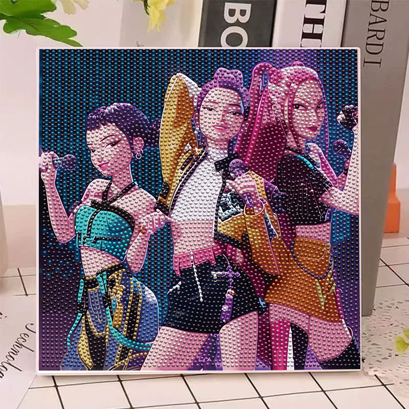 アニメハンターズ ガールズ ルミ ミラ ゾイ ダイヤモンドペ - Home Decor Wall Pictures のレビューと価格