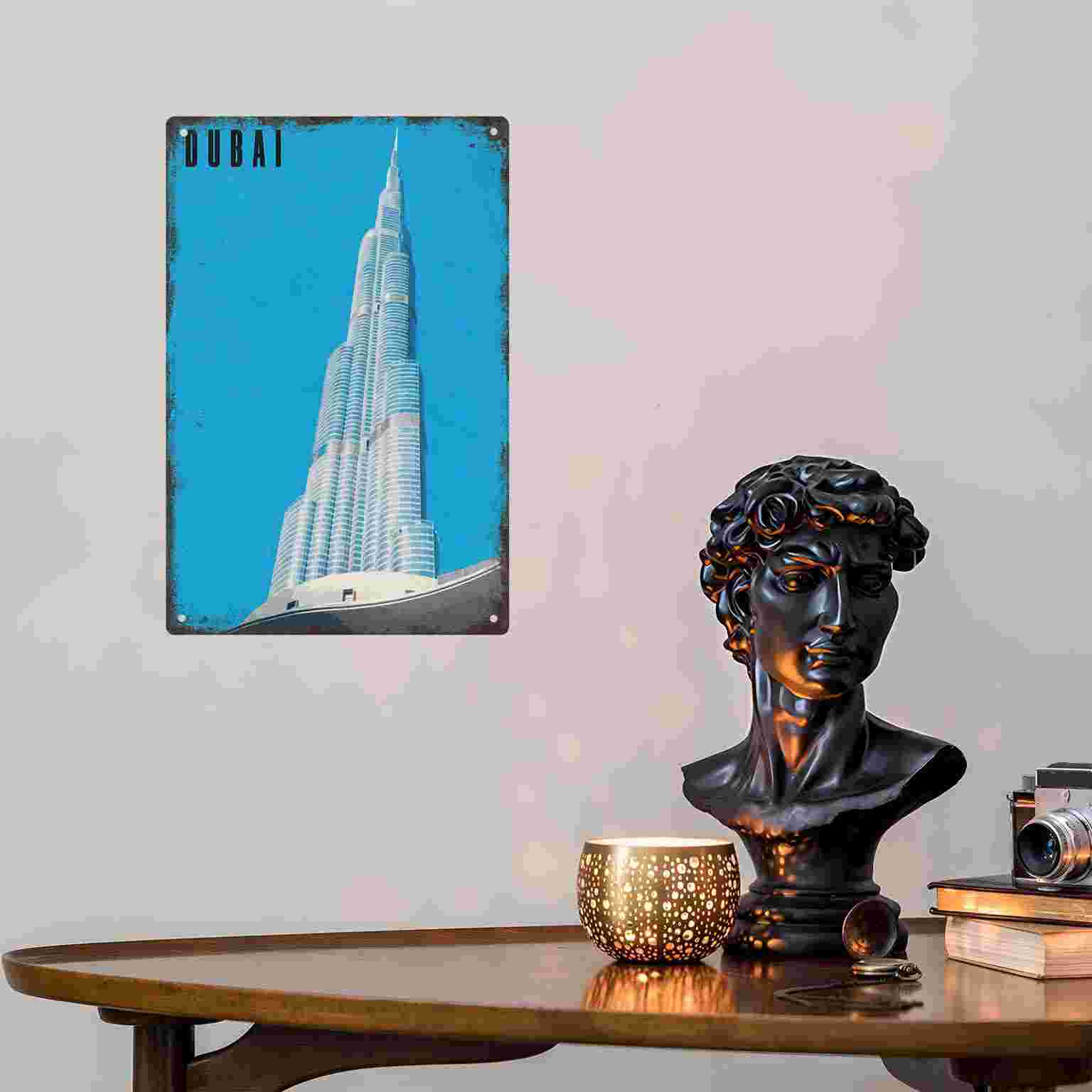 2Dフラット1枚入り「ドバイ・ブルジュ・カリファ・ヴィンテー - Home Decor Dubai のレビューと価格