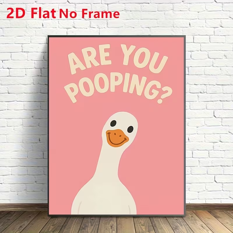 モダンなピンクカラーの「Are You Pooping」の言 - Home Decor Duck のレビューと価格