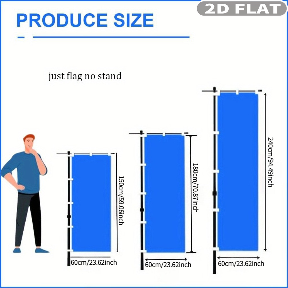 1pc 2D フラットカスタムノボリ旗、屋外屋内装飾広告用バ - Home Decor Fabric のレビューと価格