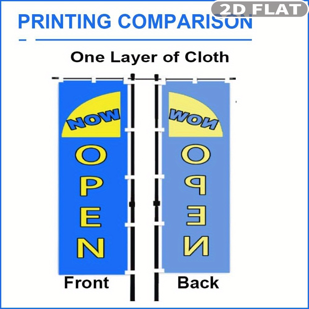 1pc 2D フラットカスタムノボリ旗、屋外屋内装飾広告用バ - Home Decor Fabric のレビューと価格