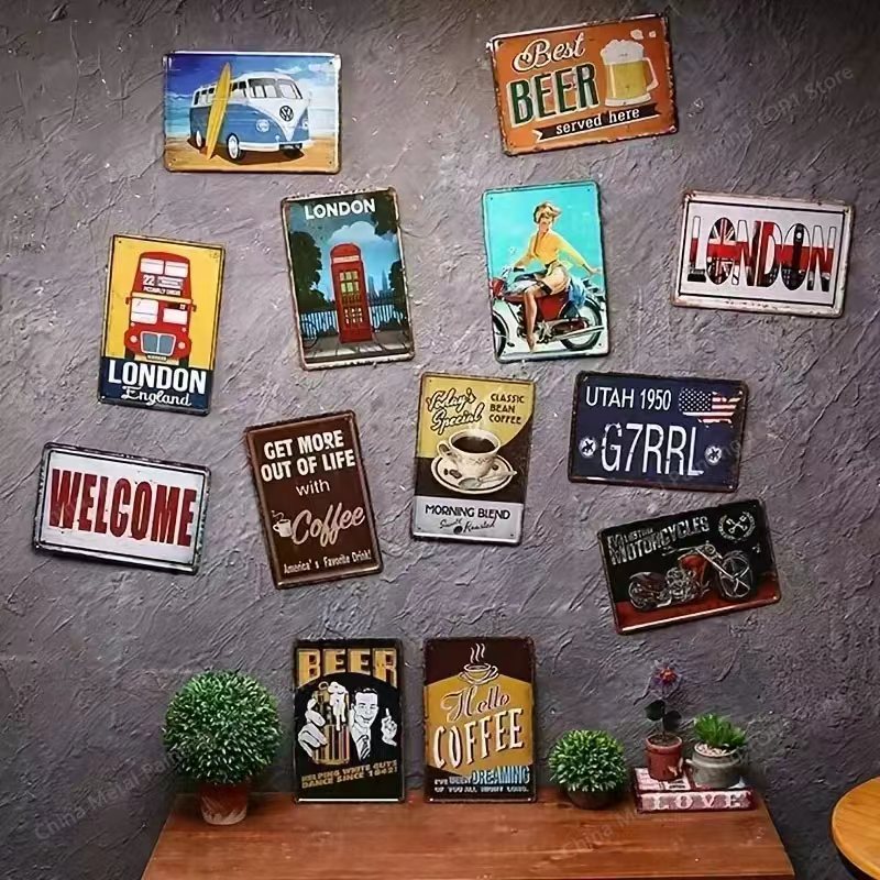 レトロメタルサイン 世界旅行 ヴェニス カナダ トロント ヴ - Home Decor Canada のレビューと価格