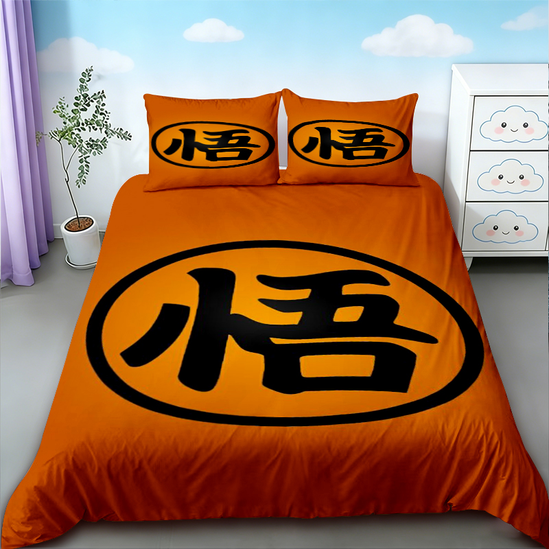 ティーンズ漫画布団カバードラゴンボール悟空寝具セットクイーン - Home Decor Company のレビューと価格