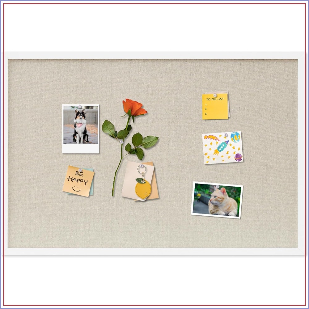 コルクボード 30x20インチ リネンホワイト掲示板 吊り下 - Home Decor Vision Board のレビューと価格