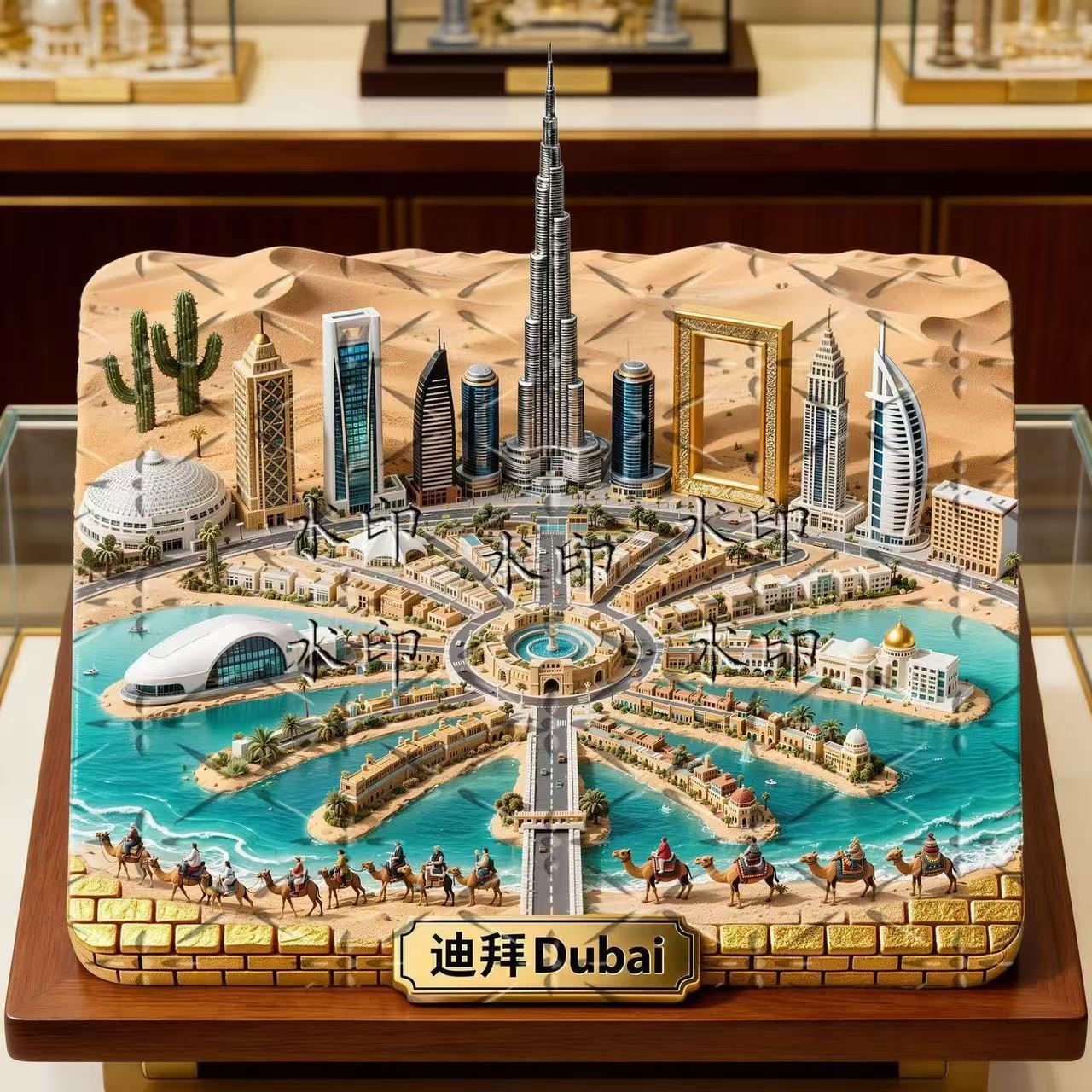 ドバイメタルエンボス加工冷蔵庫マグネット高級感あふれるクリエ - Home Decor Dubai のレビューと価格