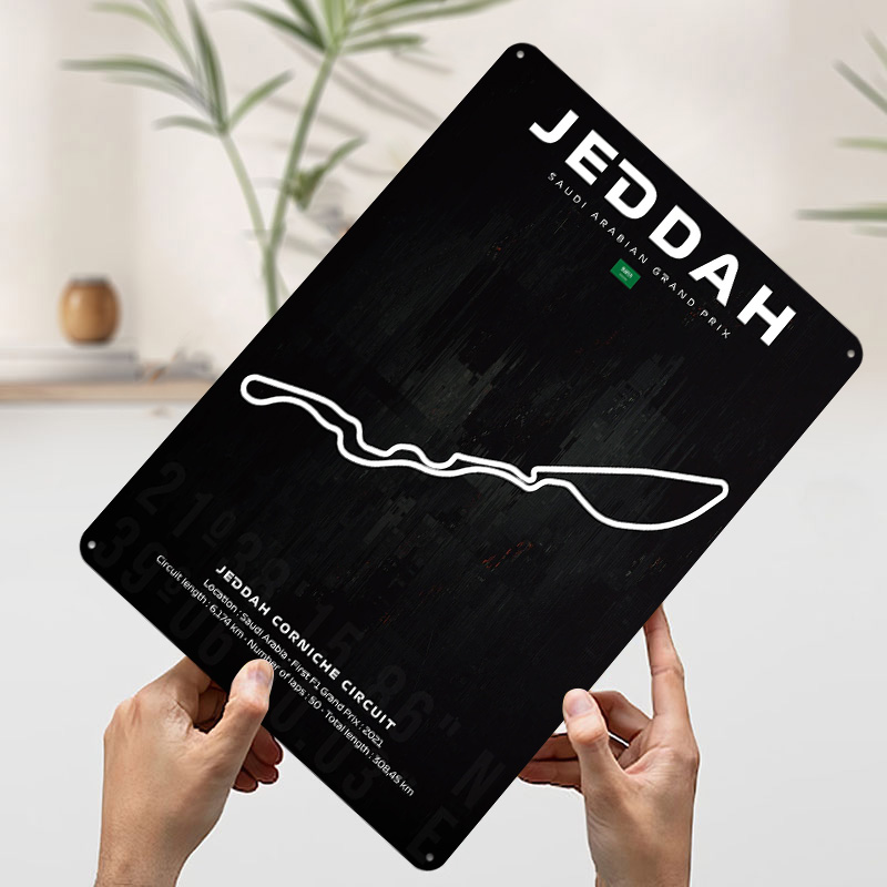 ジェッダサーキットマップポスター カスタムウォールアート ヴ - Home Decor Jeddah のレビューと価格