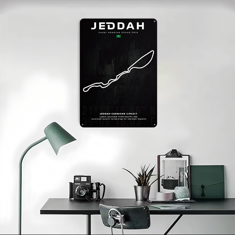ジェッダサーキットマップポスター カスタムウォールアート ヴ - Home Decor Jeddah のレビューと価格
