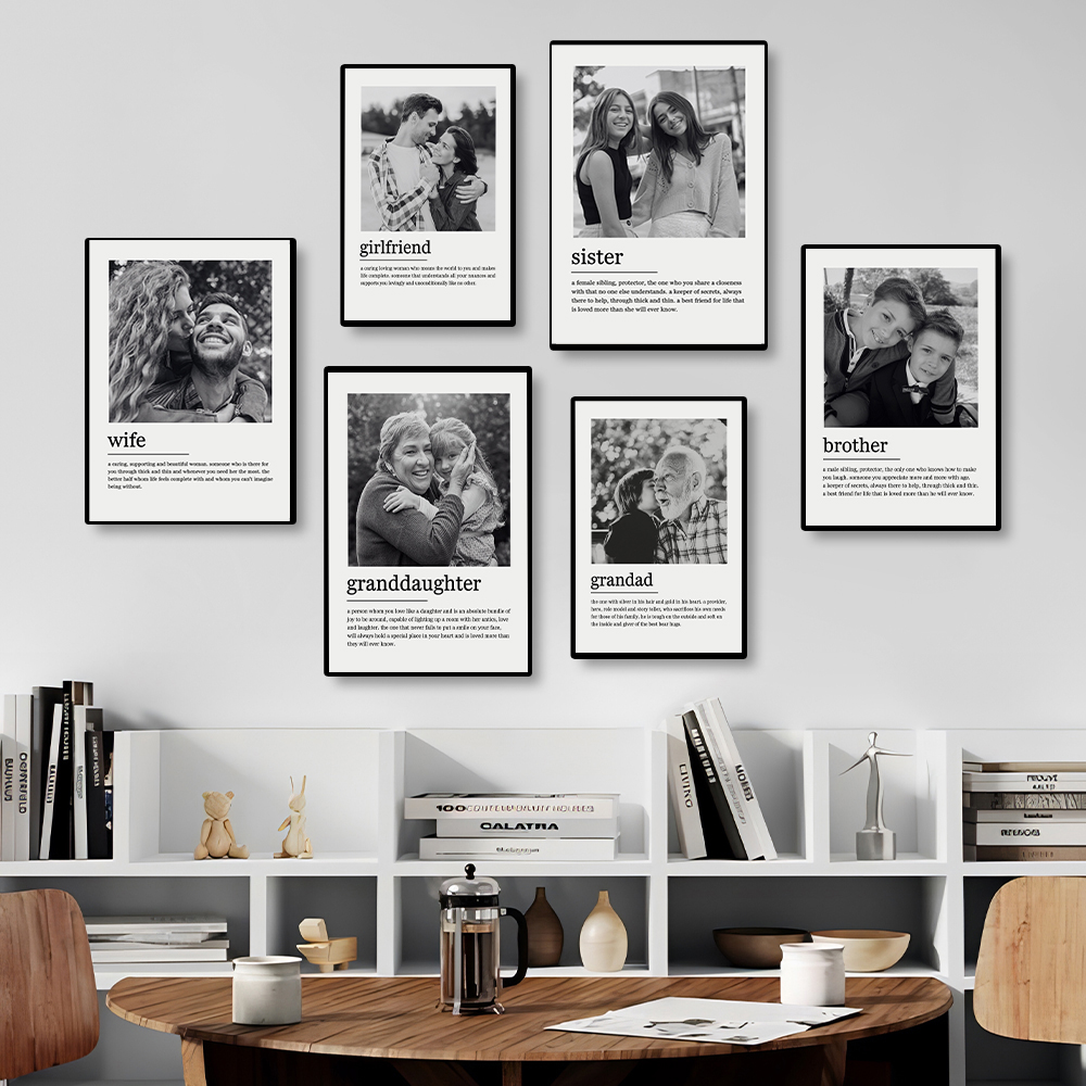 カスタムファミリーフォトキャンバス絵画、パーソナライズされた - Home Decor Wall Pictures のレビューと価格