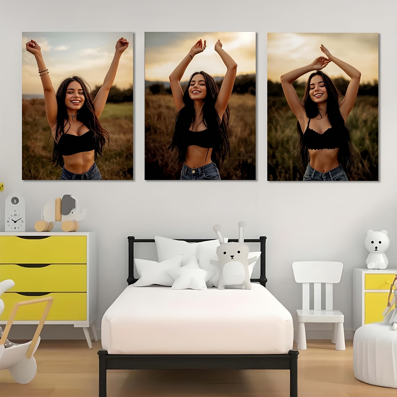 お好きな写真を3枚カスタマイズしましょう ユニークでクリエイ - Home Decor Wall Pictures のレビューと価格