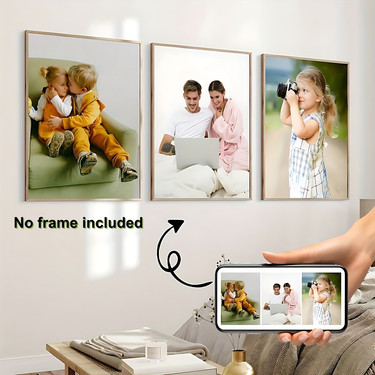 お好きな写真を3枚カスタマイズしましょう ユニークでクリエイ - Home Decor Wall Pictures のレビューと価格