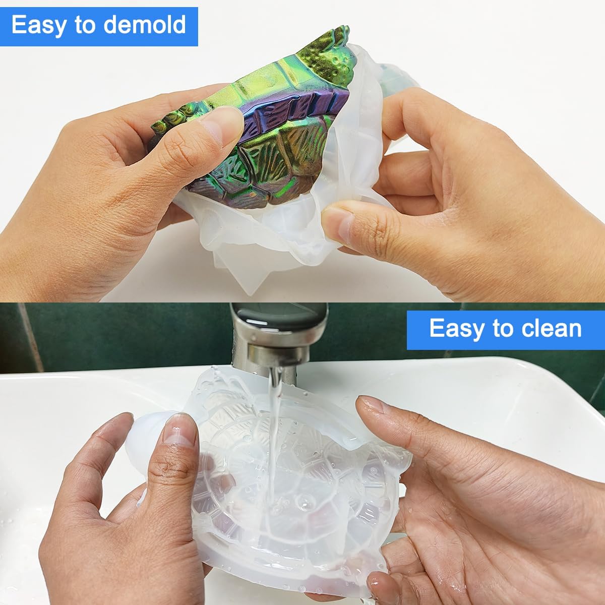 3D亀型樹脂モールド 厚手シリコン製クラフトモールド ガーデ - Home Decor Etsy のレビューと価格