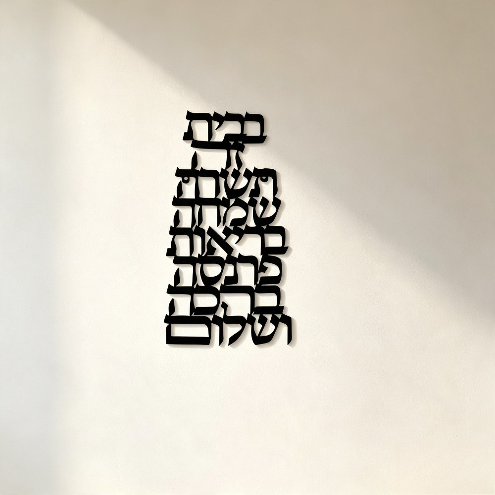 CIFBUY 鉄製ウォールアート ヴィンテージヘブライ書道  - Home Decor Vintage のレビューと価格