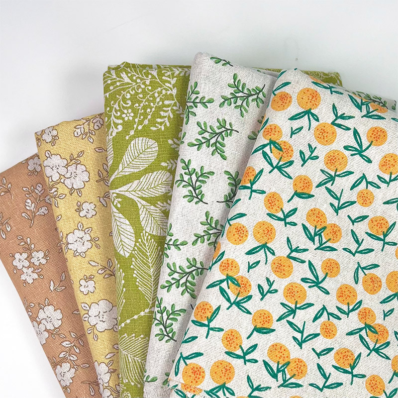 牧歌的な花柄のコットンリネン混紡生地、テーブルクロス、ソファ - Home Decor Fabric のレビューと価格