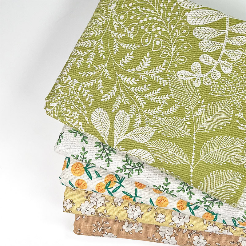 牧歌的な花柄のコットンリネン混紡生地、テーブルクロス、ソファ - Home Decor Fabric のレビューと価格