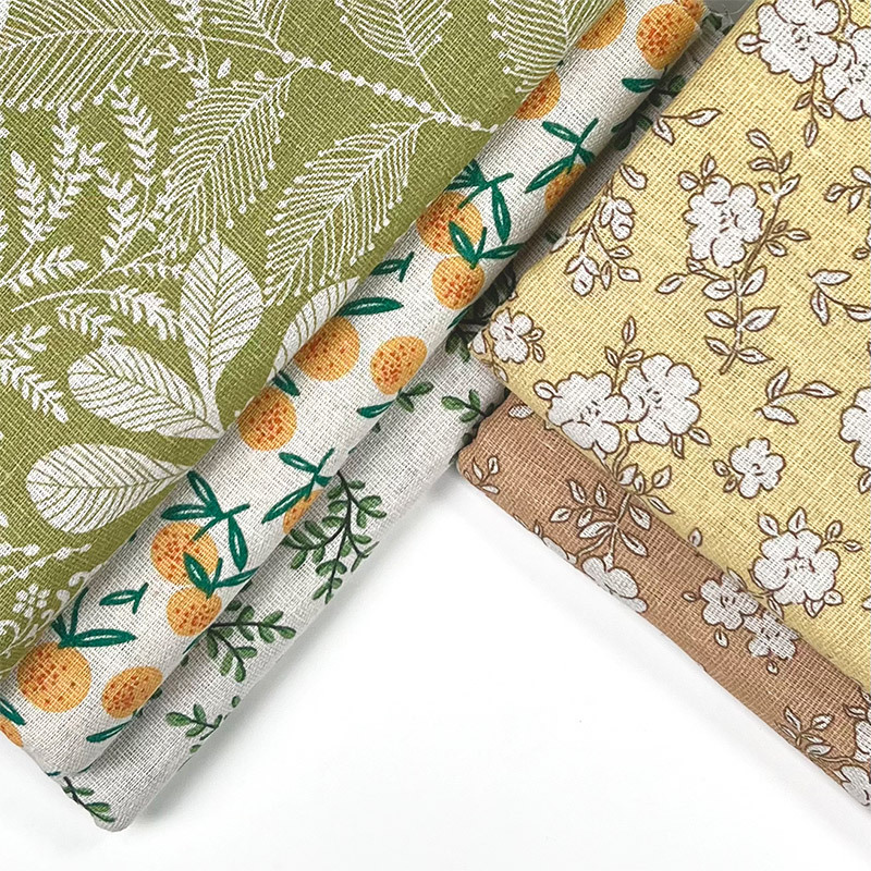 牧歌的な花柄のコットンリネン混紡生地、テーブルクロス、ソファ - Home Decor Fabric のレビューと価格